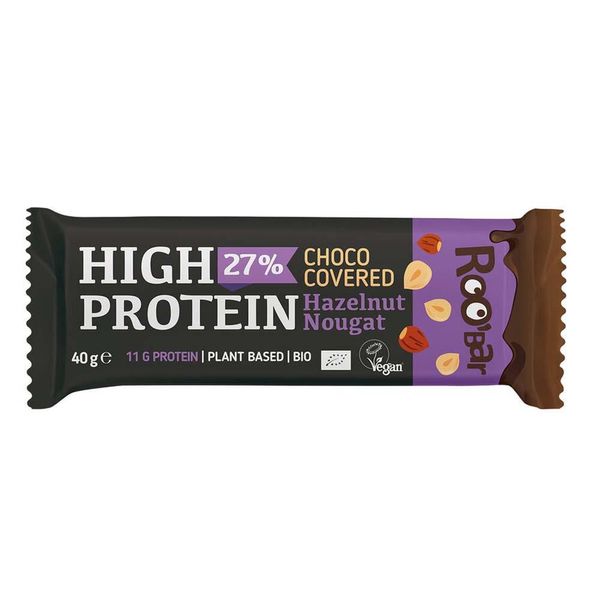 Barretta Proteica Senza Glutine Con Nocciole In Glassa Di Cioccolato40 G - Roobar-image