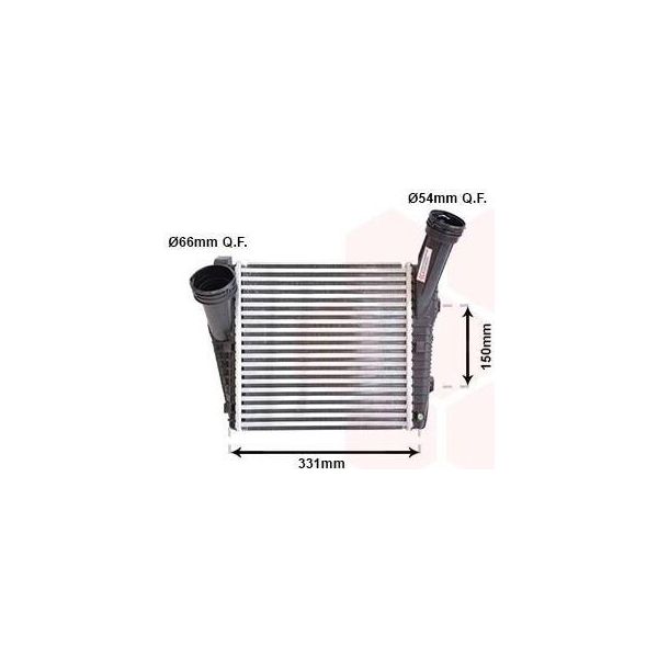 Van Wezel 58004263 - Intercooler Oe 7P0145804D Per Q7 (4L), Cayenne (92A), Touareg (7L), Touareg (7P)-image