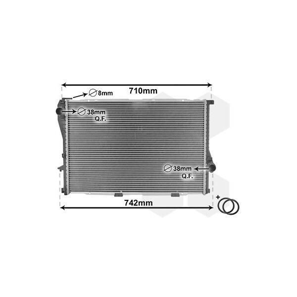 Van Wezel 06002235 - Oe 1436062 Radiatore, Raffreddamento Motore Per Z8 (E52), Serie 7 (E38), Serie 5 (E39)-image