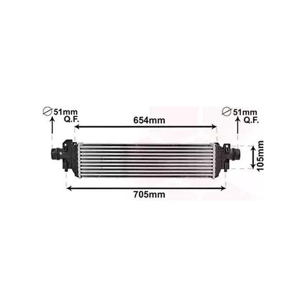 Van Wezel 37004664 - Intercooler Oe 1302264 Per Trax, Mokka X (J13)-image