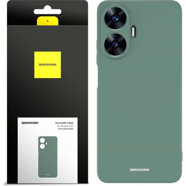 Custodia In Silicone Spacecase Custodia In Silicone Per Realme C55 Verde-image