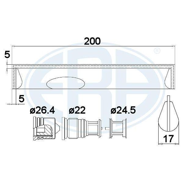 Era 668011 - Essiccatore Aria Condizionata Oe 8847447010 Per Sedici, Gs (S16), Gs (S19), Is I (E1), Is Ii (E2), Is Sportcross (E1), Lfa (LFA10), Ls (F2), Ls (F3), Ls (F4), Rx (U3), Avensis (T27), Avensis Verso (M2), Camry (V3), Celica (T23), Corolla (E11), Corolla (E12), Auris (E15), Auris (E18), Avensis (T22), Avensis (T25), Corolla (E15), Corolla (E18), Yaris Verso (P2), Rav 4 Iv (A4), Verso (R2-image