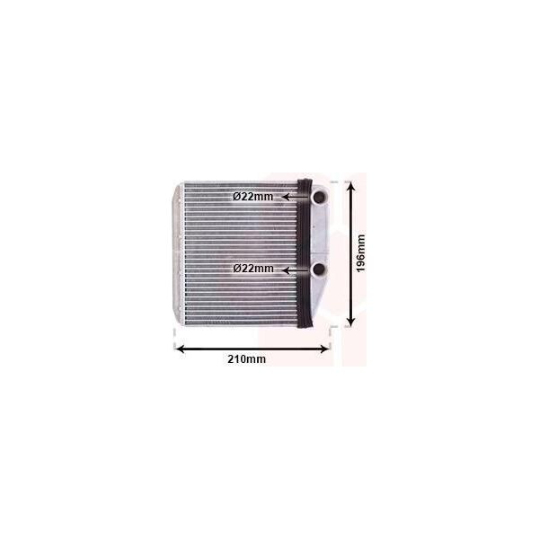 Van Wezel 09006314 - Oe 1611902880 Scambiatore Di Calore, Riscaldatore Per Mito (955), Nemo, Tipo, Qubo, Punto, Linea, Fiorino, Corsa D (S07), Adam, Bipper Tepee, Bipper (Aa)-image