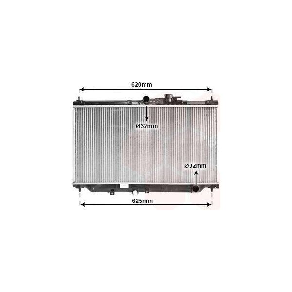Van Wezel 25002016 - Oe 19010 PT1 003 Radiatore, Raffreddamento Motore Per Accord V, Prelude, Accord Iv-image