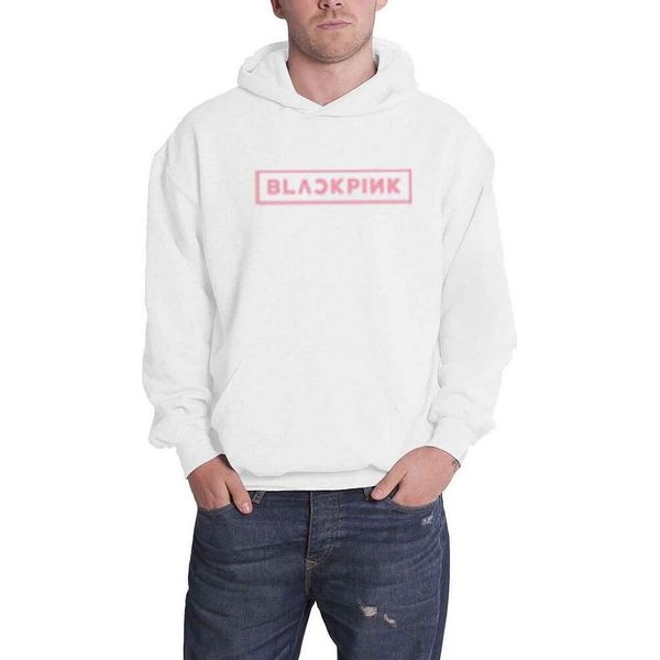 Blackpink - Felpa Con Cappuccio "Shut Down"" Per Uomo/Donna Unisex RO4176 (L) (Bianco)"-image