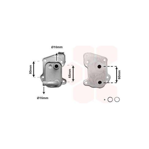 Van Wezel 37013721 Radiatore Olio Motore Per Opel Astra H Caravan (A04) Astra H Hatchback (A04) Astra H Gtc (A04) Astra H Box (L70)-image