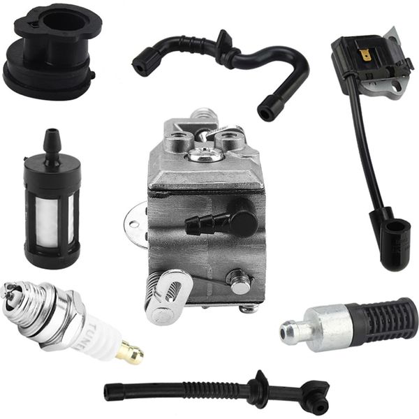 Set Bobina Accensione Carburatore Per Motosega Stihl Walbro 017 018 MS170 MS180-image