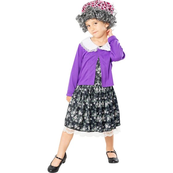 Bristol Novelty - Costume - Ragazza BN6039 (104) (Viola/Nero/Bianco)-image