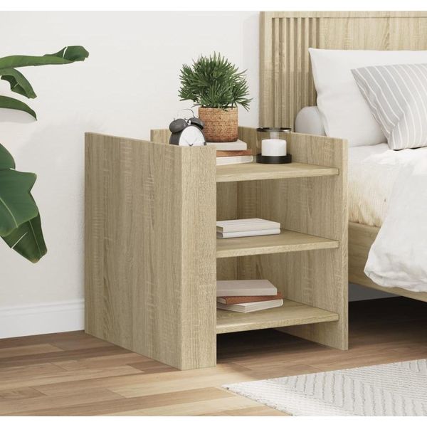 Vidaxl Comodino Rovere Sonoma 45X50X50 Cm Materiale A Base Di Legno-image