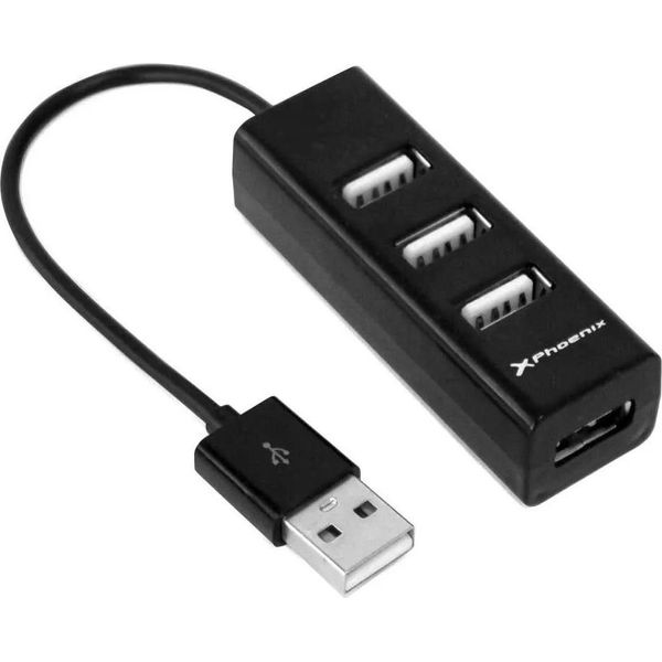 Phoenix Technologies Ph4Usbhub2 Hub Usb-A 2.0 4 Porte Nero Nero Taglia Unica-image