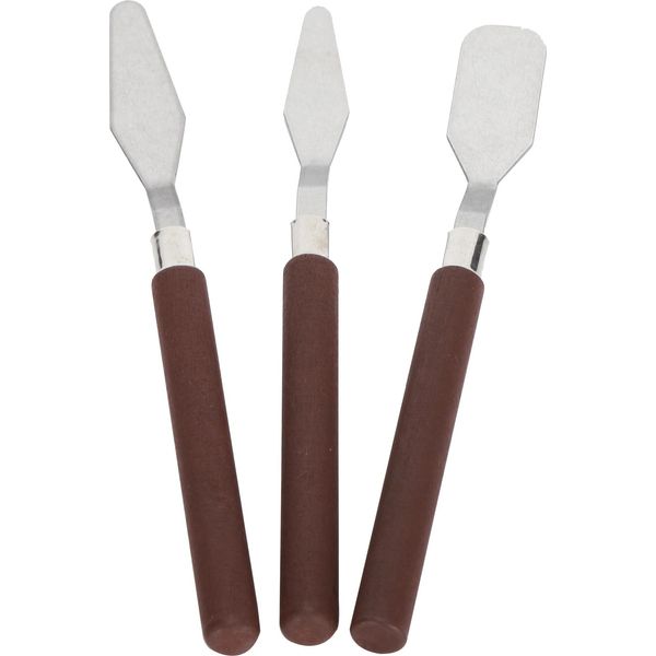 Set Di 3 Coltelli Per Pittura, Spatola In Acciaio Inox, Per Pittura A Olio E Modellazione Dell'argilla, Strumento Per Artisti-image