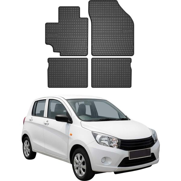 Omac Gummi FußMatten FüR Suzuki Celerio 2014-2025 Automatten Gummi Schwarz 4Tlg-image