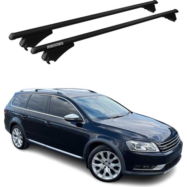 Menabo DachträGer GrundtäGer FüR Vw Passat Alltrack B7 2012-14 75Kg Schwarz 2X-image