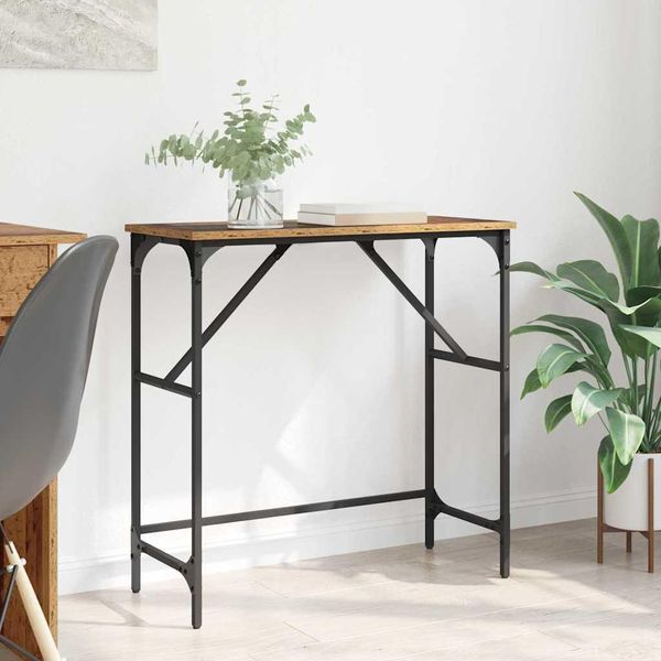 Maison Exclusive - Consolle In Legno Antico 75 X 32 X 75 Cm Materiale Ligneo-image
