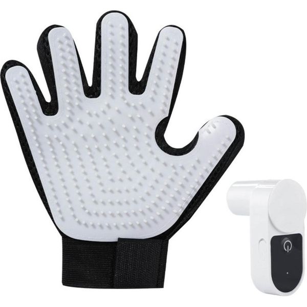 Inf Guanto Elettrico Con Nebulizzatore Per Toelettatura Animali Domestici Bianco-image