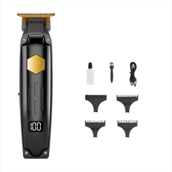 Inf Tagliacapelli Professionale Da Uomo - Regolabarba Cordless Con Display Digitale Nero-image
