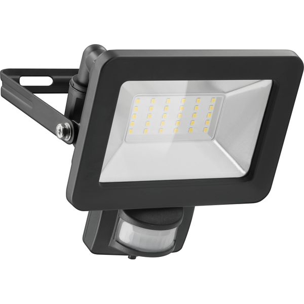 Goobay 53881 Faretto Led Da Esterno, 30 W, Con Rilevatore Di Movimento Con 2550 Lm, Luce Bianca Neutra (4000 K), Sensore Pir Con Funzione On/Off E Pressacavo M16, Adatto Per Uso Esterno (IP44)-image