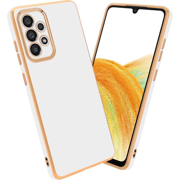 Cadorabo Cover Protettiva Per Samsung Galaxy A33 5G Cover In Bianco Telefono Cellulare Cover Tpu Silicone Fotocamera Protezione Caso-image