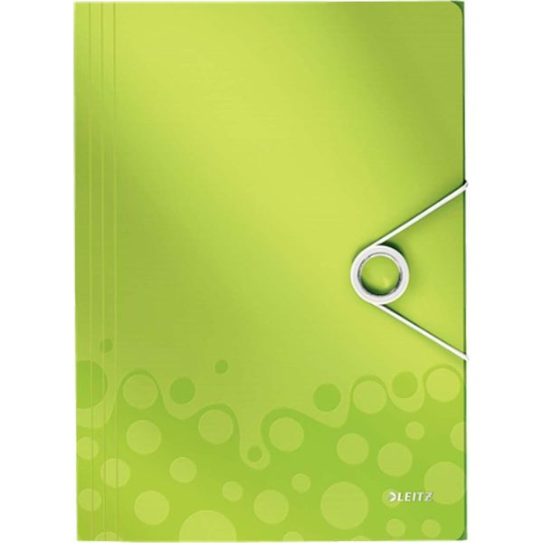 Leitz 45890064 Cartella A Scomparti Wow, A4, 6 Scomparti, Pp, Verde Metallizzato-image