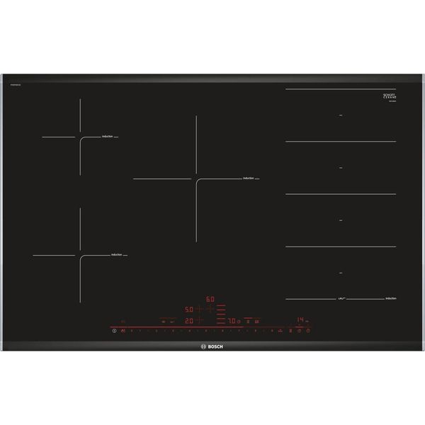 Bosch Serie 8 PXV875DC1E Piano Cottura Da Incasso A Induzione 5 Fornelli Nero-image