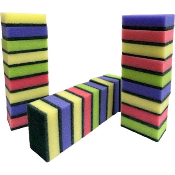 Set Di 56 Spugne Da Cucina | Spugna Per Pentole Colorata | Spugna Per Pulizia Sito - Spugna Abrasiva | Detergente Per Pentole 83X52X28Mm | Spugna Per Lavastoviglie | Spugna Per Pulizia-image