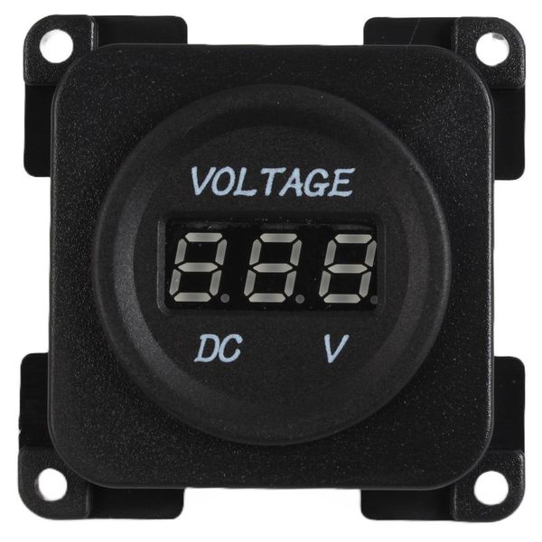 C-Line Presto Inprojal Cbe Presa Di Corrente Voltmetro Digitale 12 + 24 Volt Nero-image