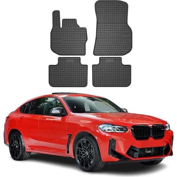 2018-2025 Bmw X4 G02 Tappetini Tpe Nero 4 Pz-image