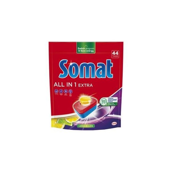 Somat Tutto In 1 Compresse Extra Limone E Lime Per Lavastoviglie, 44 Pz-image