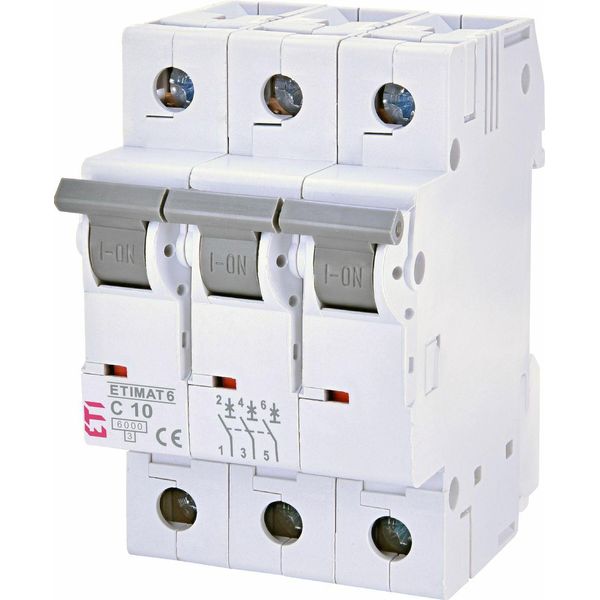Cb Elektro Interruttore Automatico Tripolare C/10A 6Ka Consiglio:Etimat6 (Eti)-image