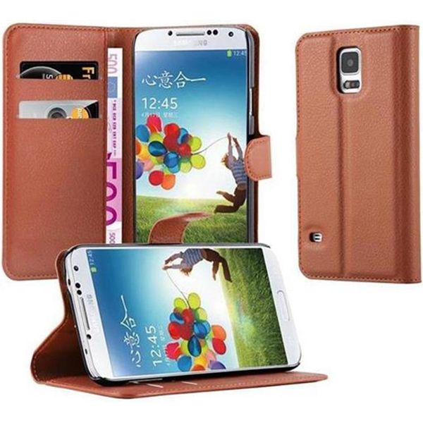 Cadorabo Custodia Per Samsung Galaxy S5 / S5 Neo Custodia Protettiva In Marrone Custodia Per Cellulare Cover Chiusura Magnetica-image