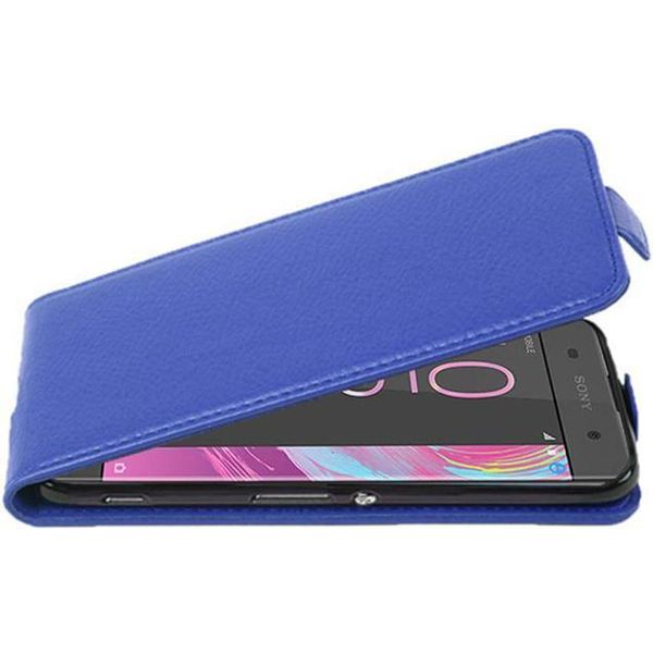 Cadorabo Custodia Protettiva Per Sony Xperia Xa In Blu Flip Case Custodia Del Telefono Cellulare Custodia Cover Imitazione Pelle-image