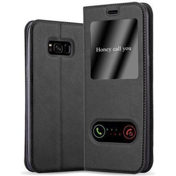 Cadorabo Custodia Protettiva Per Samsung Galaxy S8 Cover In Nero Custodia Del Telefono Cellulare Custodia A Libro Cover Case-image