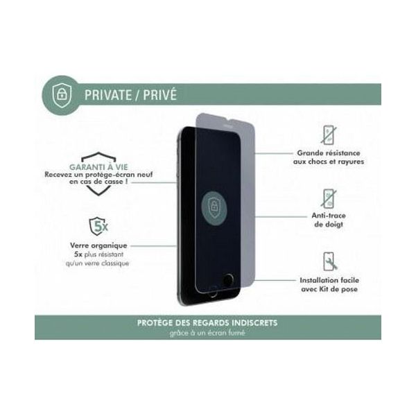 Force Glass, Pellicola In Vetro Privacy Apple Iphone 6 / 6 Plus / 6S Plus / 7 Plus / 8 Plus, Trasparente-image