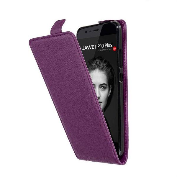 Cadorabo Custodia Protettiva Per Huawei P10 Plus Custodia In Viola Flip Case Custodia Del Telefono Cellulare Copertura In Similcuoio-image