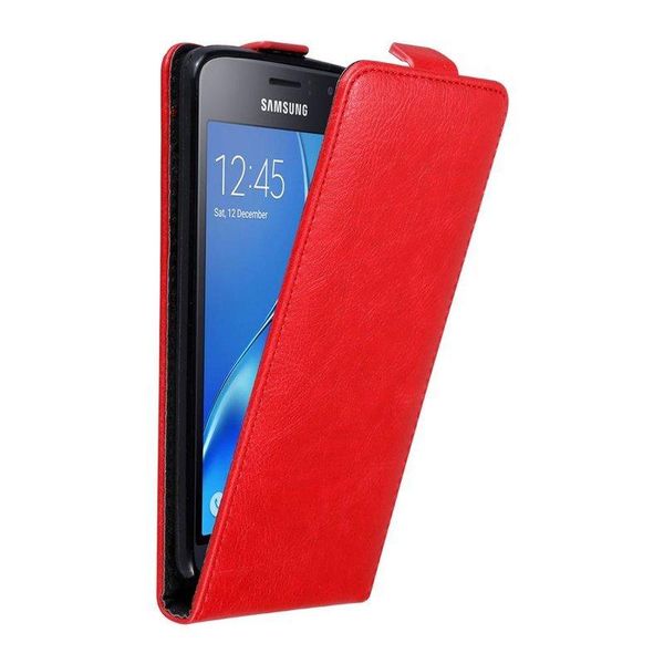 Cadorabo Cover Per Samsung Galaxy J1 2016 Cover Protettiva In Rosso Flip Case Custodia Per Telefono Cellulare Cover-image