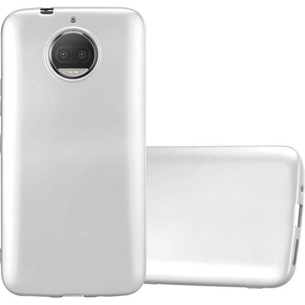 Cadorabo Custodia Protettiva Per Motorola Moto G5S Plus In Argento Custodia Del Telefono Cellulare Custodia In Silicone Tpu Cover Case-image