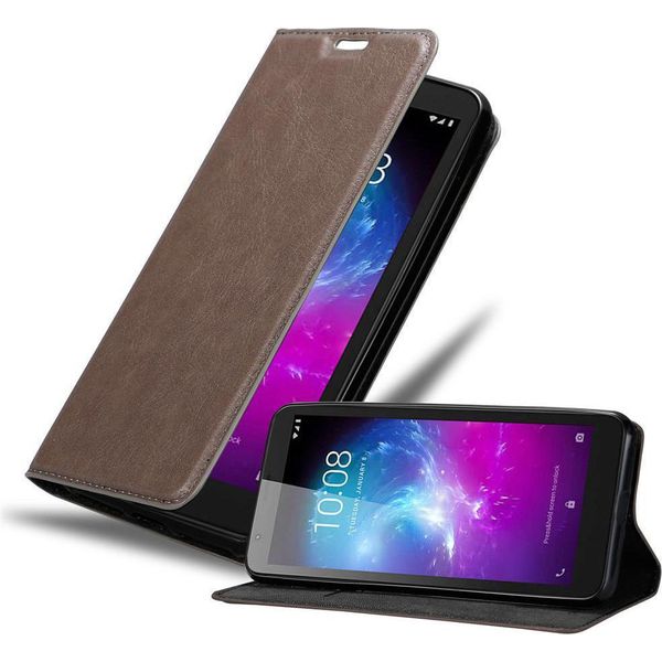 Cadorabo Custodia Per Zte Blade A3 2019 Cover Protettiva In Marrone Custodia Per Cellulare Cover Chiusura Magnetica-image