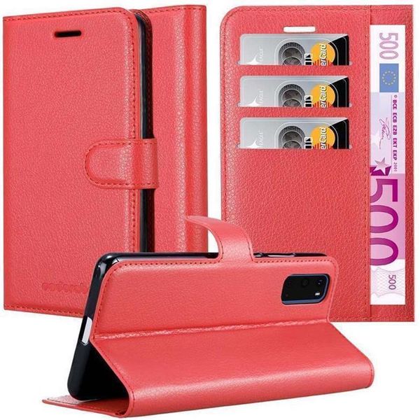 Cadorabo Custodia Per Samsung Galaxy S20 Custodia Protettiva In Rosso Custodia Per Cellulare Cover Chiusura Magnetica-image