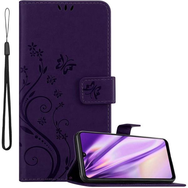 Cadorabo Cover Per Samsung Galaxy A31 Cover Protettiva In Viola Cover Protettiva Custodia Telefono Cellulare Custodia Fiori Custodia Fiore-image