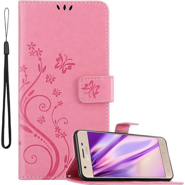 Cadorabo Cover Per Samsung Galaxy J3 2018 Cover Protettiva In Rosa Cover Protettiva Cover Per Cellulare Cover Fiori Custodia Fiore-image