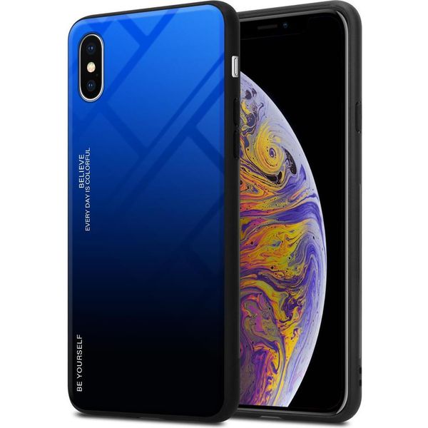 Cadorabo Custodia Per Apple Iphone Xs Max Custodia Protettiva In Nero Custodia Del Telefono Cellulare Custodia Tpu Custodia Cover Case Vetro Temperato-image
