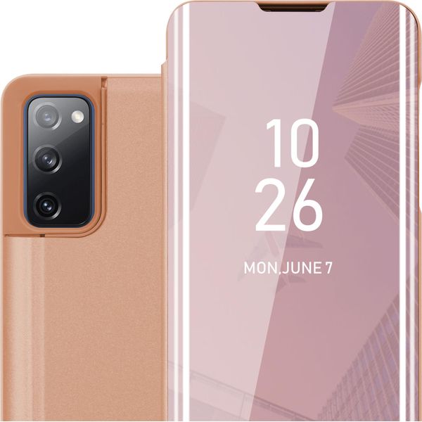 Cadorabo Custodia Per Telefono Cellulare Per Samsung Galaxy S20 Fe In Rosa Cover Backcover Protettiva Custodia A Libro-image