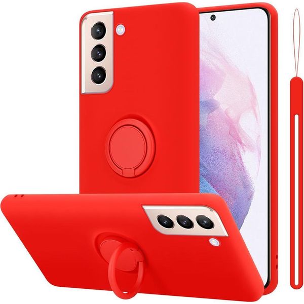 Cadorabo Custodia Per Samsung Galaxy S21 Plus Custodia Protettiva In Rosso Custodia Per Telefono Cellulare Tpu Custodia Cover-image