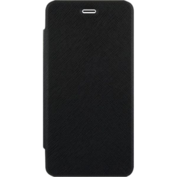 Bigben Connected, Custodia Protettiva Per Huawei Y6 Pro 2017 Folio Antiurto Con Porta Carte Integrato, Nero Trasparente-image