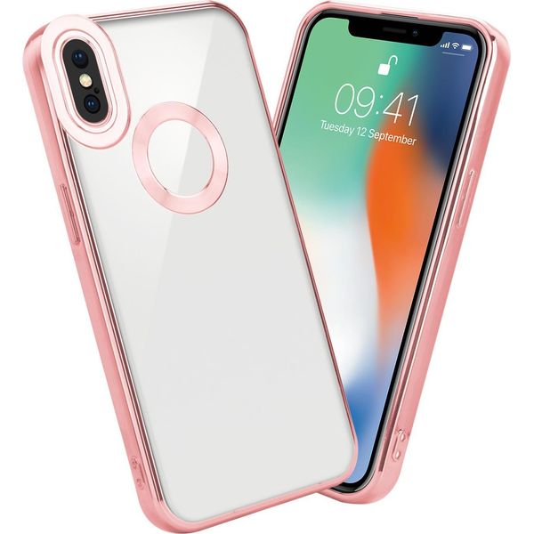 Cadorabo Custodia Protettiva Per Apple Iphone X / Xs Caso In Trasparente Telefono Cellulare Copertura Tpu Caso Cromo-image
