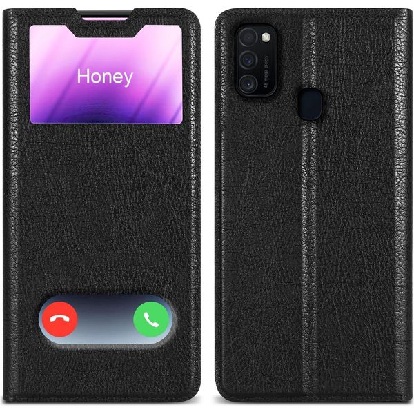 Cadorabo Custodia Protettiva Per Samsung Galaxy M21 / M30S Cover In Nero Custodia Del Telefono Cellulare Libro Custodia Cover Etui-image