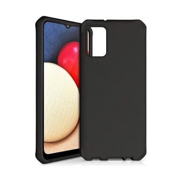 Itskins, Cover Protettiva Per Samsung Galaxy A02S, Rinforzata, Feroniaterra, Nero-image