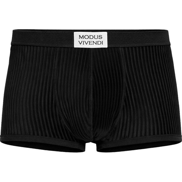 Modus Vivendi - Intimo Da Uomo Boxer Corti - Corduroy Boxer Black - 1X Taglia L-image