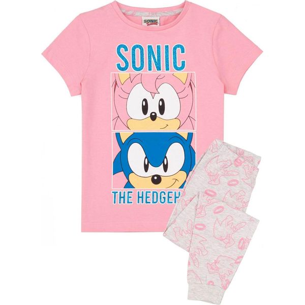 Sonic The Hedgehog - Pigiama Per Bambina NS5764 (140) (Rosa/Grigio)-image