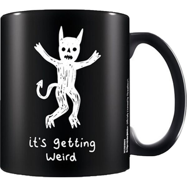 Bodyruiner - Tazza Da Caffè "It's Getting Weird"" PM4078 (12 Cm X 10,5 Cm X 8,7 Cm) (Nero/Bianco)"-image